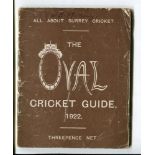 'All About Surrey Cricket. The Oval Cricket Guide 1922'. Edited by Herbert J. Henley and E.J. Larby.