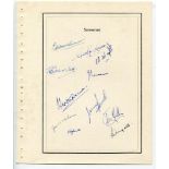 Somerset 1954. Page with printed title and border, very nicely signed in ink by eleven members of