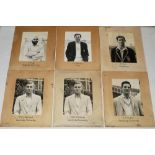 Cricket portraits early 1950s/1960s. A selection of eleven original mono portrait photographs by
