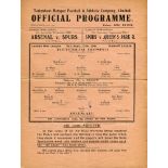 Tottenham Hotspur. Season 1941/1942. Selection of eight war-time single sheet programmes for the