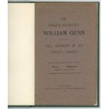 'The Famous Cricketer William Gunn, Full Account of his Cricket Career'. Third edition printed and