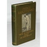 'With Stoddart's Team in Australia'. Prince Ranjitsinhji. Third edition, London 1898. Original green