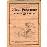 Tottenham Hotspur v Brentford, v Clapton Orient and v Bristol City. Season 1913-1914. South