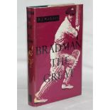 'Bradman The Great'. B.J. Wakley. London 1959. Excellent copy of this rare book with dust wrapper in