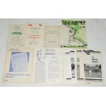 Cricket in North America 1960s-1970s. A selection of newsletters, programmes, tour brochures and