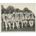 Australia tour to England 1948. Original mono press photograph of the Australian team seated and