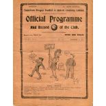 Tottenham Hotspur. Season 1919/1920. English League Division 2. Five official home programmes for