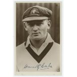 Stanley Joseph McCabe, New South Wales & Australia 1928-1942. Excellent plain back sepia real