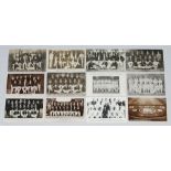 Australia Test team postcards 1902-1964. Eleven mono postcards (five real photographs) of