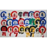 Football club rosettes 1950/70's. Excellent collection of forty seven English club rosettes