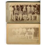 Kent County Cricket Club 1892. Excellent original sepia plain back carte de visite photograph of the