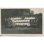 Tottenham Hotspur 1932/33. Mono real photograph postcard of the team, officials and board members,