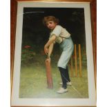 Cricket prints, supplements etc. Selection of eight framed images including 'Some Representative