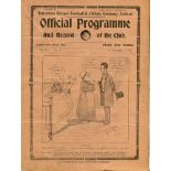 Tottenham Hotspur. Season 1921/1922. English League Division 1. Official programme for the home