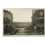 'Entrance to Spurs Ground, Tottenham' c1915/16. Mono real photograph postcard of the entrance to the