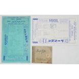 The Army v Australians 1934 and 1938. Two official scorecards for tour matches played at The