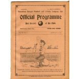 Tottenham Hotspur v Middlesborough. English League Division 1. Season 1910-1911. Original