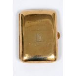 Frank Garfield Stephens. Warwickshire C.C.C. 1907-1912. Gold cigarette case presented to Stephens