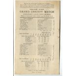 'Grand Cricket Match'. Scarborough v Notts Forest Amateurs 1930. Official scorecard for the match