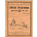 Tottenham Hotspur v Preston North End. English League Division 1. Season 1913-1914. Original