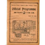 Tottenham Hotspur v Everton. English League Division 1. Season 1914-1915. Original programme for the