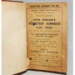 Wisden Cricketers' Almanack 1899. 36th edition. Original paper wrappers. Bound in brown boards