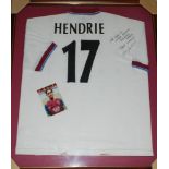 Lee Hendrie. Aston Villa 1997/98. Original shirt worn by Hendrie in the UEFA Cup Quarter Final v