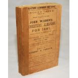 Wisden Cricketers' Almanack 1891. 28th edition (second issue). Original paper wrappers, broken spine
