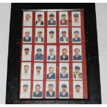 'Cricketers' 1905. W.D. & H.O. Wills. Twenty five cigarette cards being a mixture of the small and