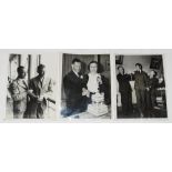 Australian Test cricketers 1938-1946. Three original mono press photographs featuring Australian