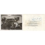 Don Bradman 1938. Original mono press photograph depicting Bradman at a car showroom selecting a