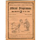 Tottenham Hotspur v Bradford City. English League Division 1. Season 1913-1914. Original programme