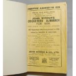 Wisden Cricketers' Almanack 1936. 73rd edition. Rebound in brown boards, with paper wrappers, gilt