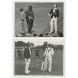 Australia tour to England 1938. Two excellent official mono press photographs, one depicting the