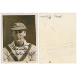 Joseph 'Joe' Hardstaff Jnr. Nottinghamshire, Auckland & England, 1930-1955. Original sepia press