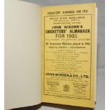 Wisden Cricketers' Almanack 1935. 72nd edition. Rebound in brown boards, with paper wrappers, gilt