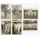 Scarborough Cricket Festival 1937 and 1938. Six good original mono candid photographs of teams and