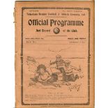 Tottenham Hotspur v Bromley. London Challenge Cup. Season 1912-1913. Original programme for the