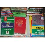 Wales. Good and varied selection of International and club rugby programmes. Includes a good