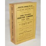 Wisden Cricketers' Almanack 1914. 51st edition. Original paper wrappers. Slight bowing and slight