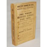 Wisden Cricketers' Almanack 1892. 29th edition. Original paper wrappers. Replacement spine paper.