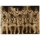 Leicestershire C.C.C. 1930. Official mono photograph of the 1930 Leicestershire team, the players