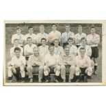 Tottenham Hotspur 'Double Winners' 1960/61. Mono real photograph plainback postcard of the Spurs