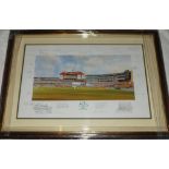 The Oval. Darren Bicknell Benefit Year 1999. Large colour print of a panoramic view of the The