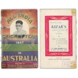 'The All India Cricket Team in Australia 1947'. C.D. Parthasarthy. Sports Publications, Madras 1947.