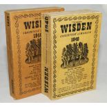 Wisden Cricketers' Almanack 1940 and 1946. 77th and 83rd editions. Original cloth covers. The 1940