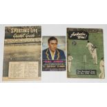 Australia tour to England 1948. Three brochures produced on the Australian tour of England in