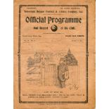 Tottenham Hotspur v Bolton Wanderers. English League Division 1. Season 1911-1912. Original