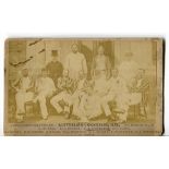'Australian Cricketers, 1882'. Excellent original early sepia plain back carte de visite