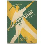 'Bodyline'. Australia v England 1932/33. 'The Sporting Globe Cricket Book 1932/33'. Compiled by E.